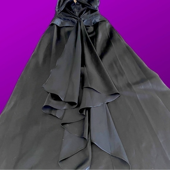 SUPER sexy élégant black satin evening gown - Picture 16 of 17